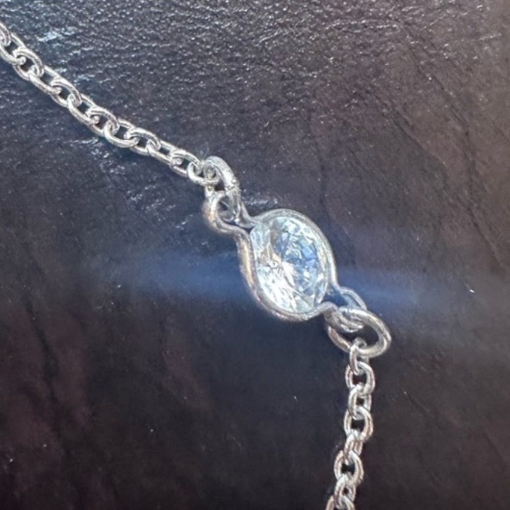 Diamonds by the yard 825 White gold Necklace with Crystal Accents - Picture 4 of 4